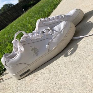 All white U.S. Polo Assn. shoes